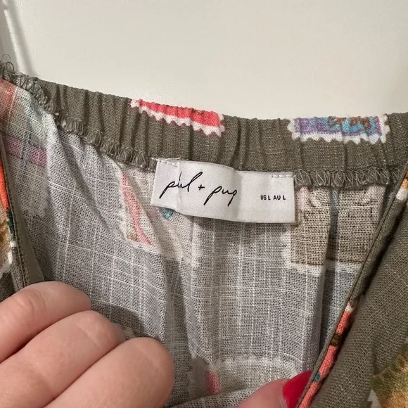 🎨Petal & Pup Postcard/Stamp Printed Maxi Dress - Picture 7 of 10